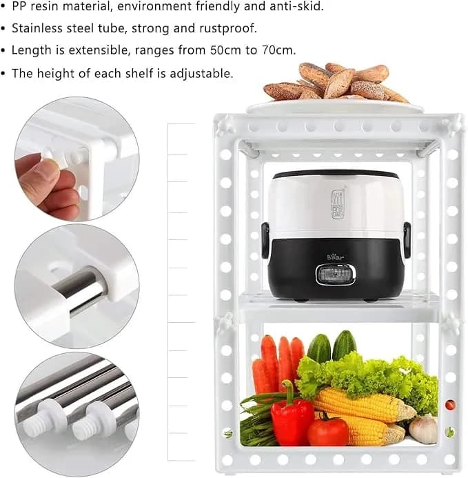 Thumbnail for Étagère de rangement sous évier, extensible et réglable, pour la cuisine et la salle de bain