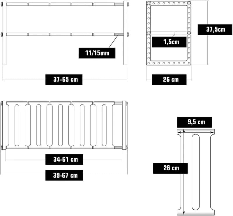 Thumbnail for Étagère de rangement sous évier, extensible et réglable, pour la cuisine et la salle de bain